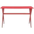 thumbnail image 3 of SAFAVIEH Chapman Modern Glam Cross Leg Writing Desk, Red, 3 of 6