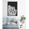 thumbnail image 1 of PixonSign Framed Wall Art Print Set Gray Rose Succulent Floral Cactus Photography Modern Art Chic Relax/Calm Grey Dark Black and White for Living Room, Bedroom, Office - 24"x36" Black, 1 of 5