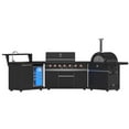 thumbnail image 4 of Forno All’Aperto 87,600 BTU Outdoor Kitchen, 4 Burners, Infrared Burners, Side Burner, Black Sintered Stone Countertops, Gas Pizza Oven, Sink Module, Bar & Beverage Center, 4 of 11