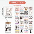 thumbnail image 2 of PVC DIY Heat Transfer Paper for UV Sublimation Cup Word 80x80mm 24pcs/set, 2 of 9