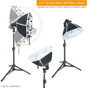 LINCO 2 Pack LED Photography Photo Table Top Studio Lighting Kit- 30 Seconds to Storage AM115
