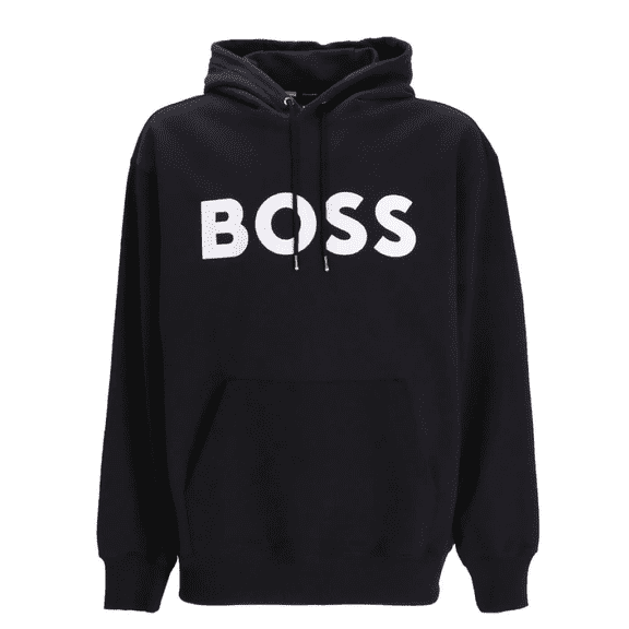 Hugo Boss Men's Sullivan 16 Black Logo Hoodie Sweatshirt