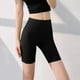 thumbnail image 1 of Pantalones cortos de yoga de color liso para mujer, ropa interior moldeadora de cintura alta, realce de cadera, compresión abdominal, moldeador corporal, de poliéster., 1 of 4