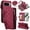 Red, variant on For Google Pixel 10 Pro XL 5G RFID Blocking Wallet Case, Crossbody Purse Phone Case with 9 Card Slots, Zipper Pocket & Detachable Strap,Rose Gold,For Pixel 10 Pro XL