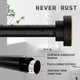 thumbnail image 4 of Barra de cortina de ducha Thestoa ajustable de 110 a 230 cm, color negro, 4 of 6