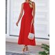 thumbnail image 2 of Vestido sin mangas midi bodycon BTFBM de punto acanalado de verano sin mangas, 2 of 8