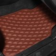 thumbnail image 4 of FH Group Universal Fit Diamond Pattern Floor Mats Leather For Car SUV Van Brown w/ Black Dash Pad F12002BROWN-FH1002BLACK, 4 of 6