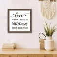 thumbnail image 4 of Love Grow Best in Little Houses Art Sign Solid Wood Bedroom Sign with Arylic Layer 7x7 Inch Large Hangable Wooden Frame for Living Room Decor, 4 of 9