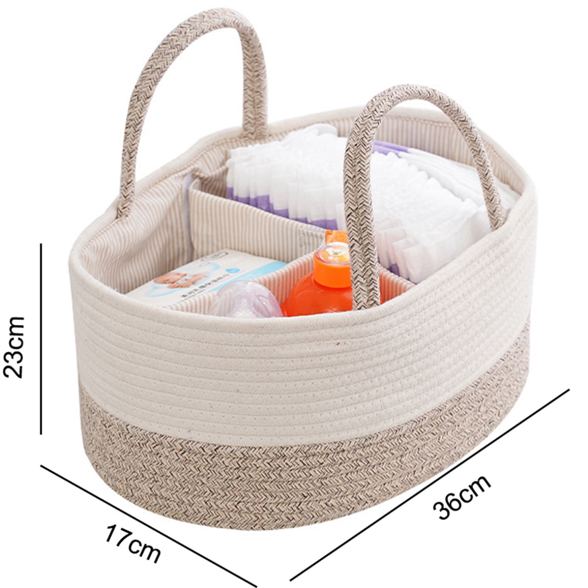 Stylish Diaper Organizer, Baby Diaper Caddy Organizer For Newborn Essentials, Portable Tote Bag, Gender-Neutral, Nordic Design, Ideal Baby Shower Gift