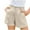 Beige, variant on Ltctricy Girls' Shorts Children Casual Elastic High Waisted Wide Leg Pleated School Shorts Trendy Summer Shorts with Pockets
