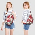 thumbnail image 4 of Autumn Leaves Shoulder Sling - Seasonal Maple & Flower Pattern, Fashionable Anti-Theft Daypack, 4 of 4