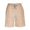 thumbnail image 4 of Havenre Mens Cargo Shorts Lightweight Stretch Hiking Shorts Casual Athletic Work Shorts Drawstring Elastic Waistband Shorts with Multi-Pockets Khaki XL, 4 of 6