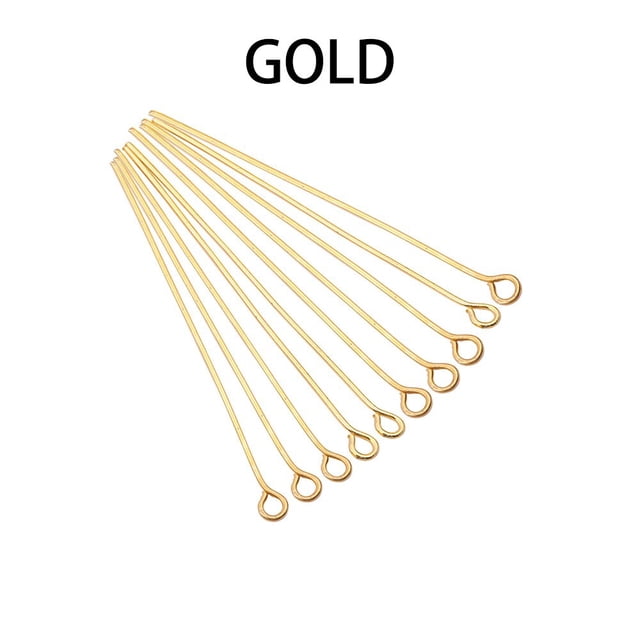 100-200 Uds alfileres de cabeza de ojo 20 25 30 35 40 45 50 mm hallazgos de alfileres de ojo para fabricación de joyas Diy suministros de accesorios de joyería Tan Jianjun unisex