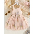 thumbnail image 2 of Biezeib Baby Girl Princess Dress Sleeveless Floral Embroidery Tulle Dress Toddler Party Dress, 2 of 6
