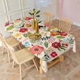 thumbnail image 3 of Rectangle Boho Style Waterproof Tablecloth 60×120 Inch, Bohemian Colorful Floral Reusable Indoor/Outdoor Durable Table Cover for Party Kitchen Dinner Room Decor, 3 of 6