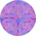 thumbnail image 1 of Ahgly Company Machine Washable Indoor Round Transitional Bright Lilac Purple Area Rugs, 4' Round, 1 of 7