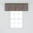 thumbnail image 2 of Ambesonne Tribal Window Valance, Geometric Bohemian Pattern, 54" X 18", Pale Yellow Eggplant, 2 of 3