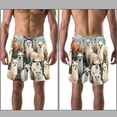 thumbnail image 3 of luoweisi Men's Beach Shorts Quick Dry Swim Trunks with Mesh Lining Alpaca 2XL, 3 of 5
