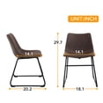 thumbnail image 7 of FDW 30" Set Of 2 Leather Barstools With Backs Leather,Brown, 7 of 7
