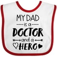 thumbnail image 3 of Inktastic My Dad is a Doctor and a Hero Boys or Girls Baby Bib, 3 of 4