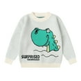 thumbnail image 1 of Esaierr Baby Toddler Boys Knit Sweater for Kids Boys Sweater Pullover Long Sleeve Cotton Autumn Winter Warm Cartoon Dinosaur Sweater for 3-6Y, 1 of 5