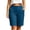 #04 Blue 【Mix & Match: Stock Up on Your Favorite Colors】, variant on Women's Solid Business Casual Work Shorts With Pockets, Mid Waisted Tummy Control, Stretch Polyester Blend Fabric, Comfortable Office Travel Summer Bottoms, | TruBelle,Army Green L