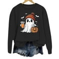 thumbnail image 4 of VBARHMQRT Hellstar Chandail à Capuche pour Femmes Manches Longues Décontractées T-Shirts Graphiques Col Rond Chandails à Enfiler pour Femmes, 4 of 4