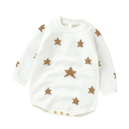 

Baby Sleepers Gender Neutral Newborn Clothes Baby Girl Onesies Crawling suit baby White 86