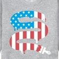 thumbnail image 3 of Instant Message - Paintbrush Painting American Flag - Men's Crew Neck Fleece Pullover, 3 of 6