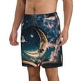 thumbnail image 2 of Logiee Artistic Starry Sky Moon Book Print Mens Swim Trunks Quick Dry Board Shorts,Breathable Hawaii Beach Shorts Swimwear Bathing Suits-Medium, 2 of 6