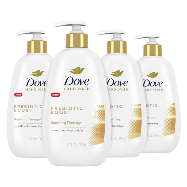 Hand Wash Dove Prebiotic Boost Soothing Therapy, paquete de 4 unidades, 12 ml