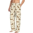 thumbnail image 2 of Xecao Heart Dachshund Men's Straight Lounge Pajama Pants: The Ultimate in Comfortable Sleepwear, 2 of 9