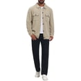 thumbnail image 2 of Men's Casual Shacket Button Long Sleeves Trucker Jacket for Everyday Wear M Khaki, 2 of 6