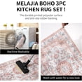 thumbnail image 5 of Kitchen Rugs Sets of 3 Kitchen Mats for Floor 3 Piece Set Non Slip Washable Pink Kitchen Mat Set Kitchen Runner Rug Carpet for Laundry Room Front Door, 5 of 6