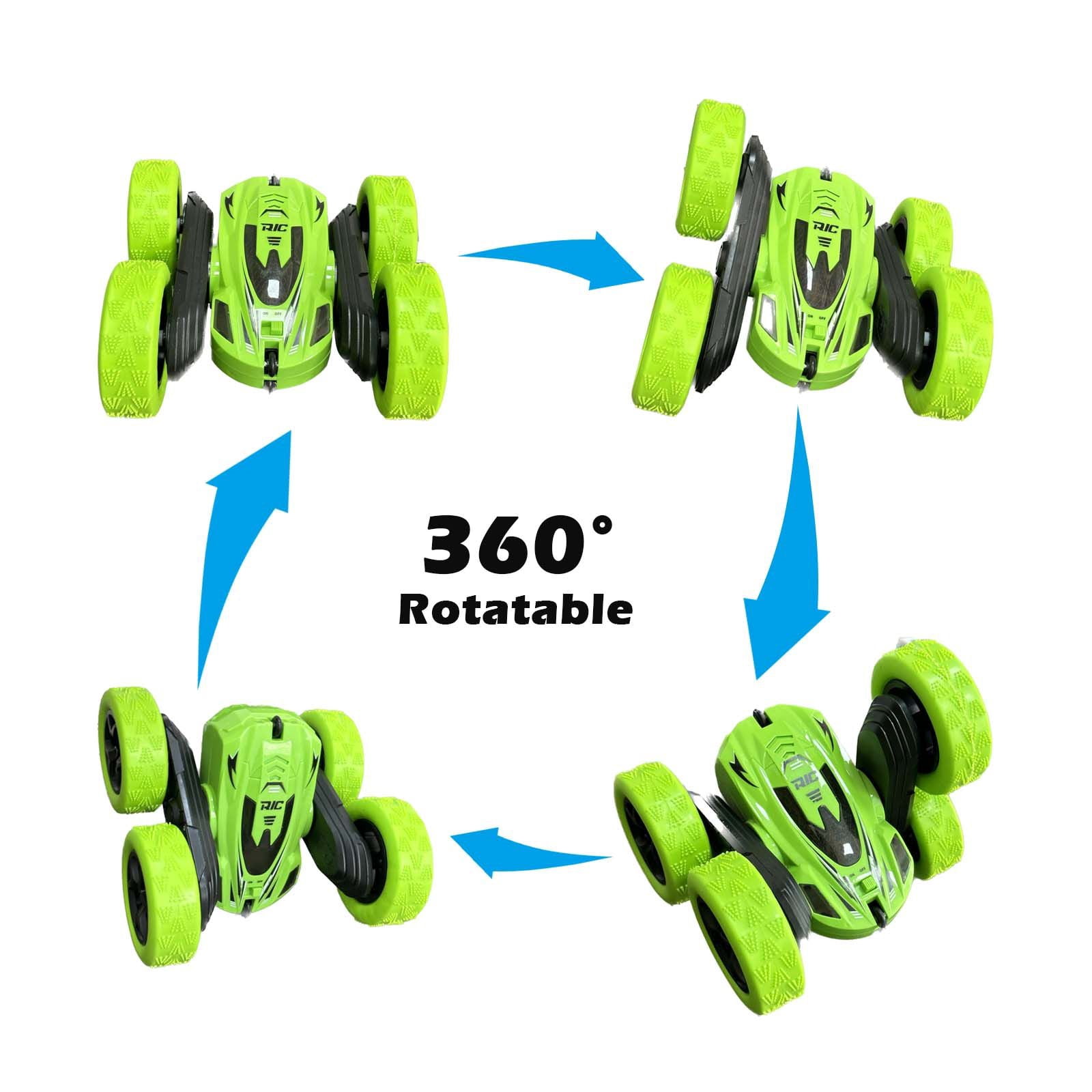 Lightyear Remote Control 4WD Off-Road Stunt Car, 2.4GHz Green with Light