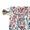 thumbnail image 4 of Red Blue Leaf Valances for Windows Farmhouse Kitchen Curtains Valances Rod Pocket Valance Curtains for Kitchen Windows Summer Vintage Botanical Branch Window Valances for Bathroom Bedroom 60"x18", 4 of 6
