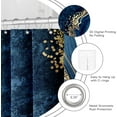 thumbnail image 6 of 4PCS Teal Blue Gold Marble Bathroom Sets with Shower Curtain and Rugs, Abstract Gold Shower Curtain Sets with Rugs for Bathroom, Modern Bathroom Curtains Shower Set Accessories, 6 of 6