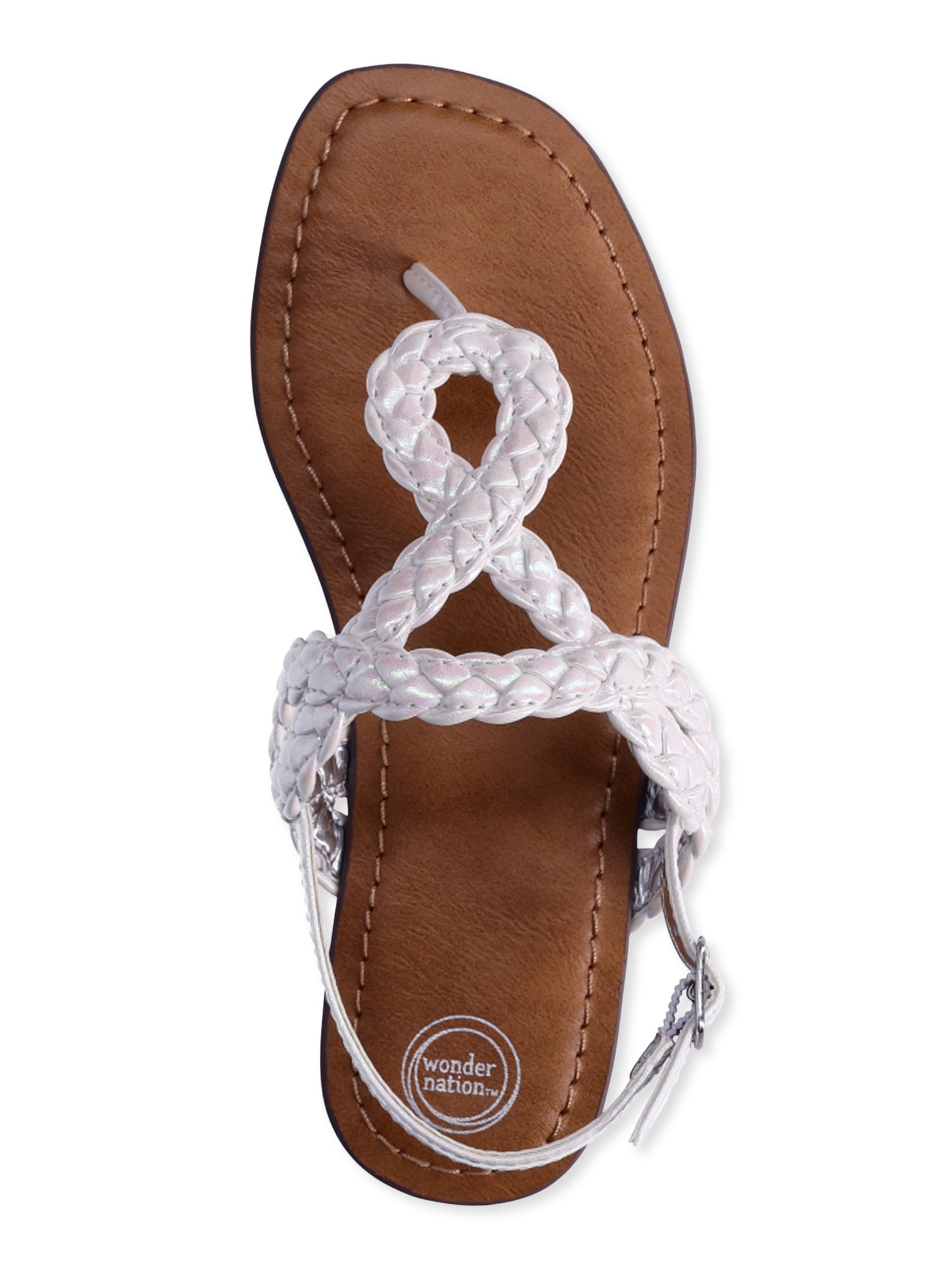 Wonder Nation Little & Big Girls Braid Sandal