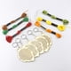 thumbnail image 5 of Llavero de madera hojas Artes de punto de cruz y manualidades Regalos para bolsa de mochila Purse Llavero Kits Plantillas Costura 10 Paquetes Speravity HA012694-00, 5 of 7