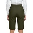 thumbnail image 4 of Bermuda Shorts for Women Elastic Waist High-Waisted Knee-Length Summer Casual Shorts with Pockets, 4 of 4