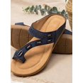 thumbnail image 3 of Topumt Womens Open Toe Slip On Flip Flop Sandals, 3 of 3