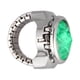 thumbnail image 2 of Anillo de dedo con forma de reloj ovalado especial Anillo de reloj de cuarzo exquisito de moda para hombres y mujeres (verde), 2 of 5
