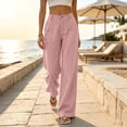 thumbnail image 5 of Guluxicc Dressy Pants for Women Button Front Long Straight Leg Business Casual Trousers for Golf Fall Winter, 5 of 5