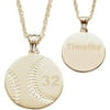 Personalized Planet 14kt Gold-Plated Baseball Pendant