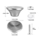 thumbnail image 2 of Juego de 4 tapas de olla Billuyoard acero inoxidable manija fundida, 2 of 6
