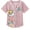 Light Pink, variant on Looney Tunes Lola Bunny Girls Baseball Jersey, Short Sleeve Button-Up Graphic Shirt- Little and Big Girl Sizes