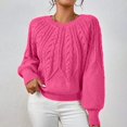 thumbnail image 2 of vigerkar Womens Sweaters Crewneck Long Sleeve Cable Knit Chunky Sweater Tops Fashion Fall Outifits (RD3, M), 2 of 4