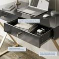 thumbnail image 3 of BELLEZE Vanity Table, Home Office Computer Desk - Ellena (Black), 3 of 7
