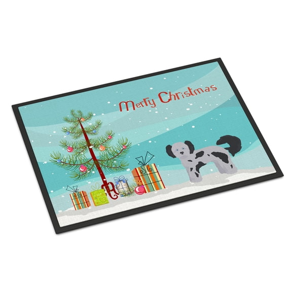 Shih Poo Christmas Tree Door Mat