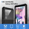 thumbnail image 2 of Decsae for Samsung Galaxy S24 Ultra Full Body Protection Case,Built-in Screen Protector,Foldbale Invisible Kickstand,Military Grade Drop Heavy Duty Shockproof Metal Frame Non-Slip Durable Cover,Red, 2 of 8